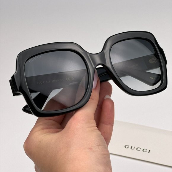 Gucci GG1337S 001 Sunglasses Black Gradient Grey Square Women GG 1337S main image 5